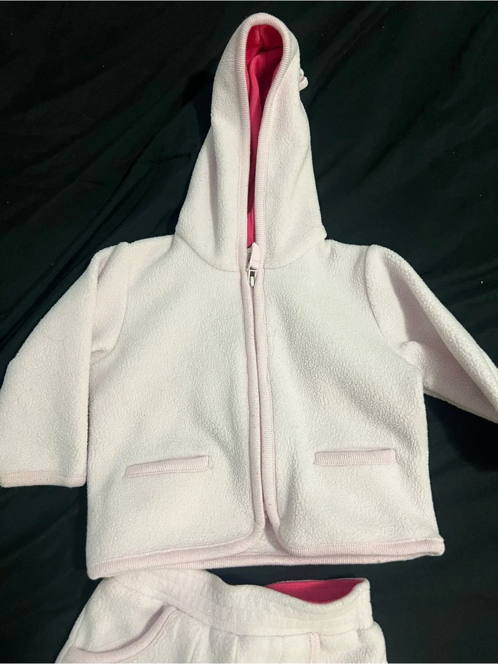 Y2K Gap Light Pink Baby Fleece Hoodie and Pants Set